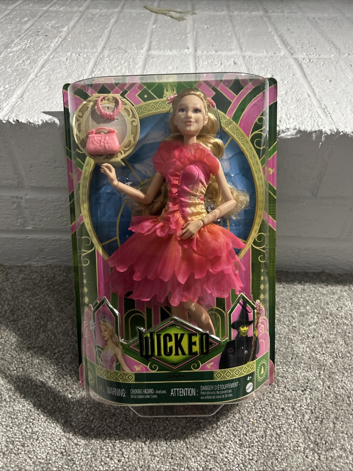 🏆 COLLECTIBLE Mattel Wicked Movie Glinda Fashion Doll + Parts – URL MISPRINT
