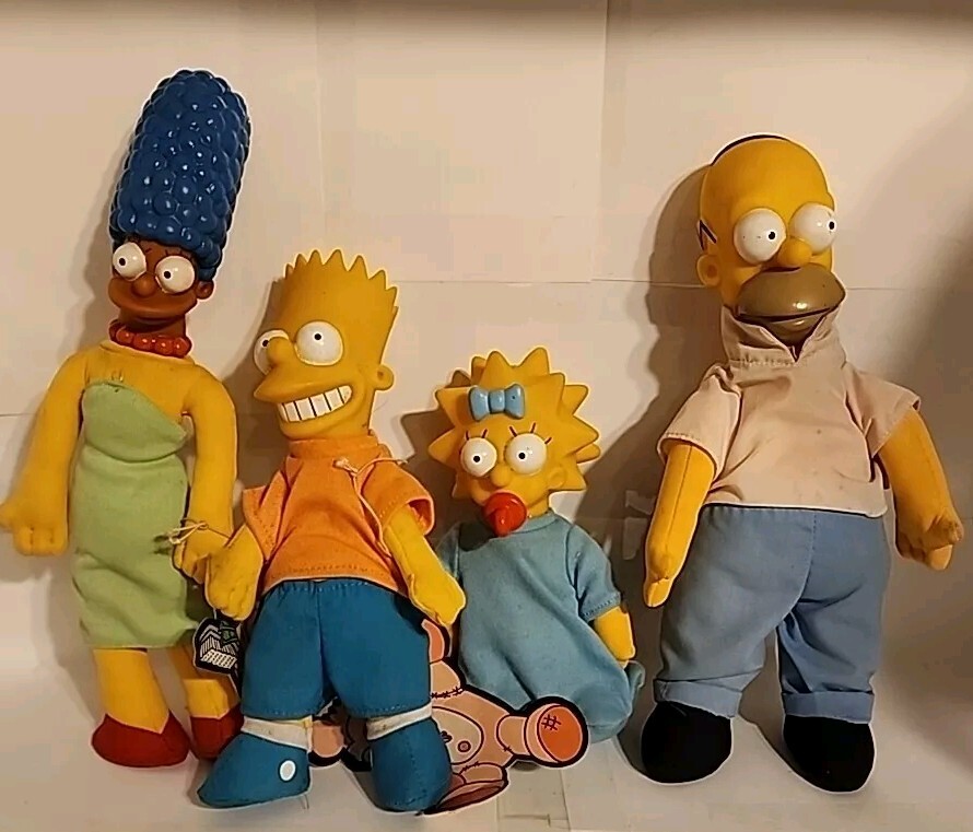 The Simpsons Dolls Homer Marge Bart Maggie Burger King