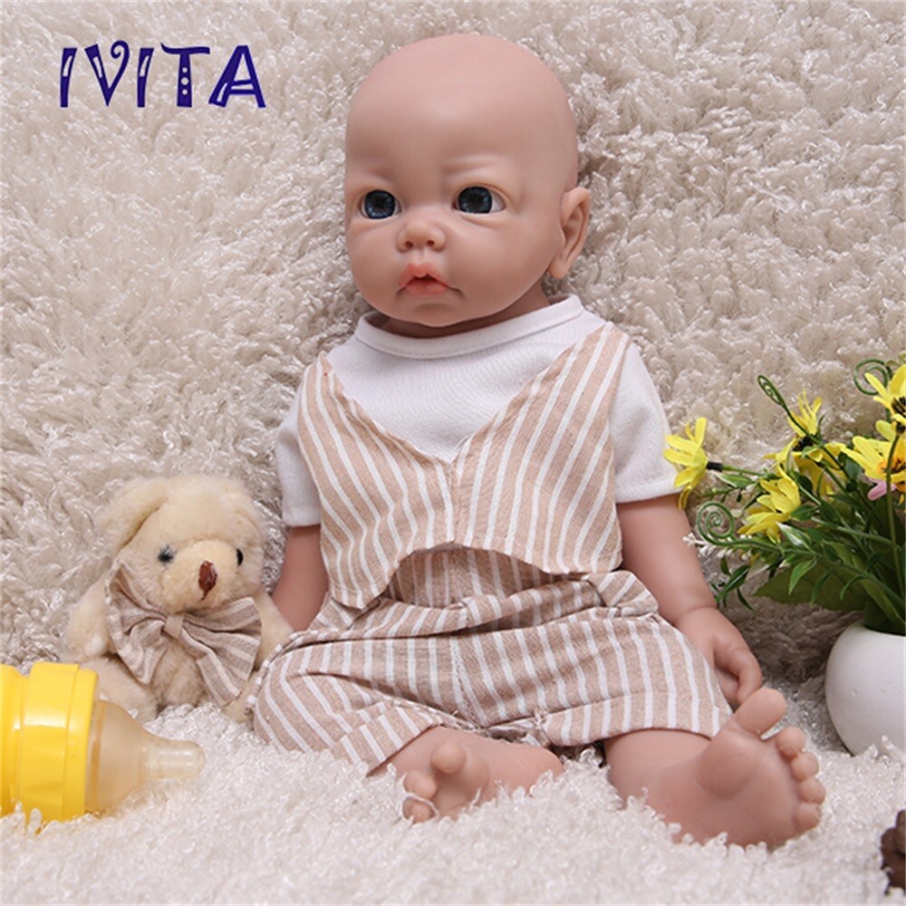 Cute 17″Full Body Silicone Reborn Baby Doll Boy Newborn Children’s Gifts IVITA