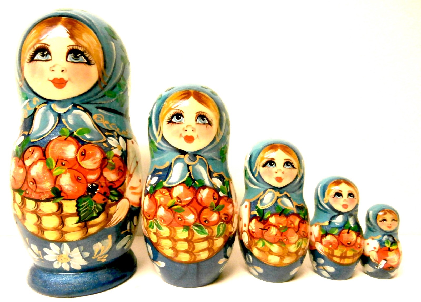 Alkota Russian Genuine Collectible Nesting Doll “Summer “, 7″H, Limited