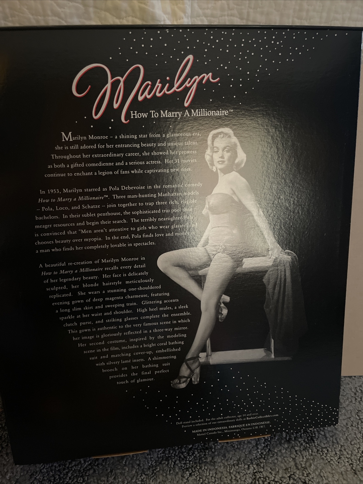 196 Inv 2:2 Torn Shipper 2001 MARILYN MONROE “HOW TO MARRY A MILLIONAIRE”