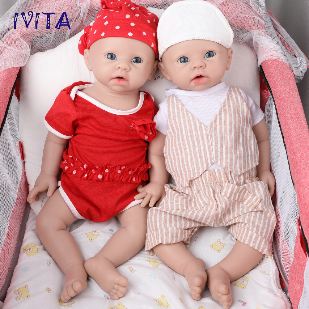 IVITA 19″ Silicone Reborn Baby Boy|Girl Full Soft Newborn Silicone Doll Gift