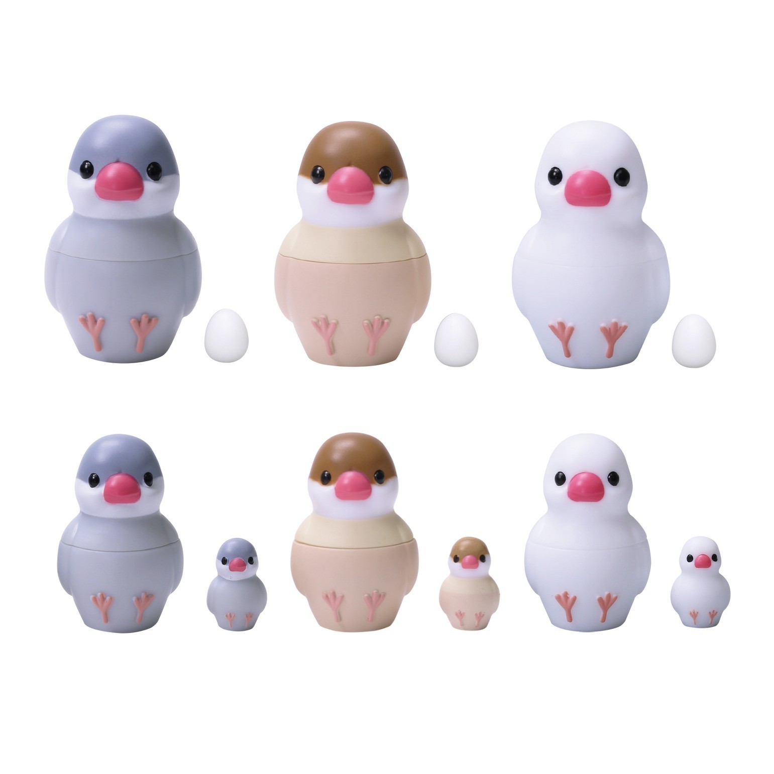 Mini Matryoshka Bird Nesting Doll Mystery Capsule Japanese Toy 1 Random Figure