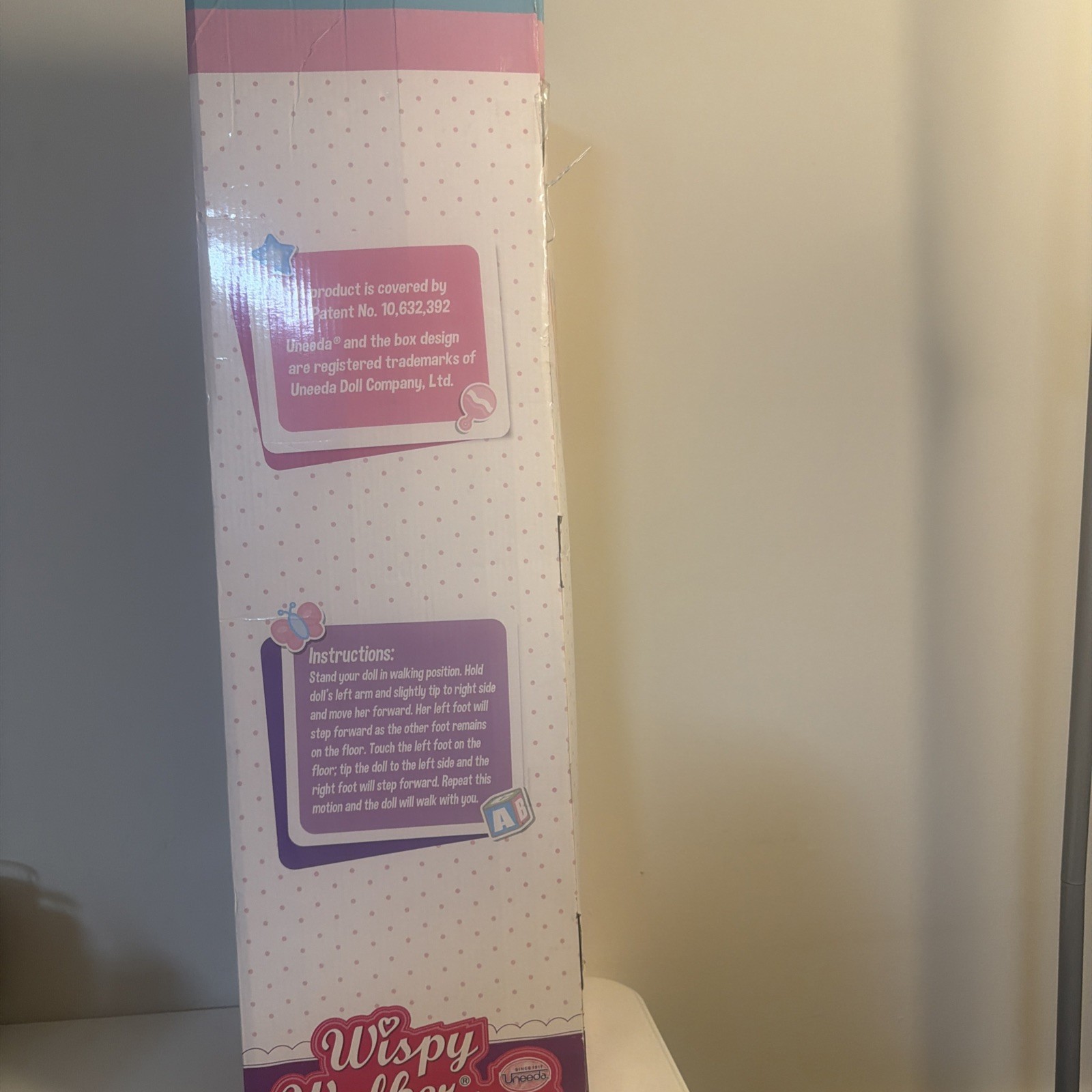 Uneeda Wispy Walker 32″ Life-Size Walking Doll reddish brown Hair Brown Eyes NIB
