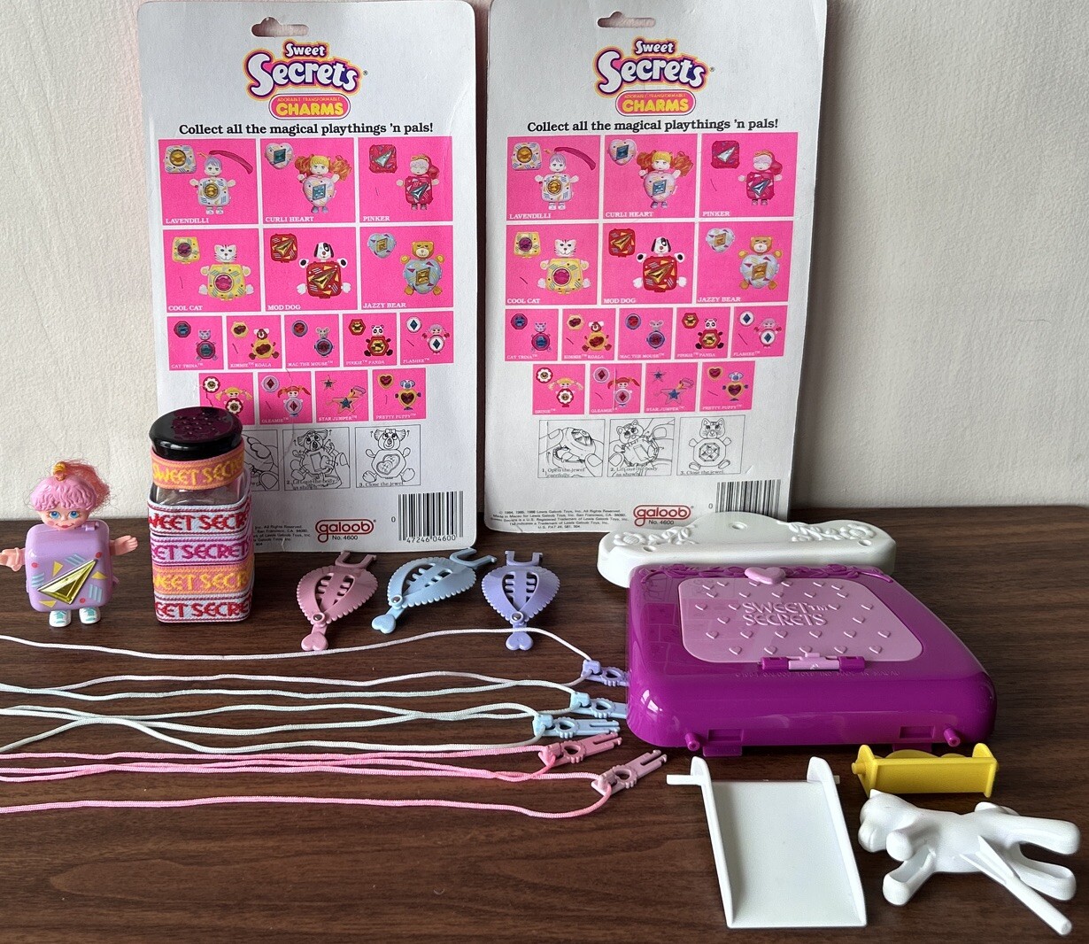 Lot Of Vintage Galoob Sweet Secrets girl charm Necklace Bracelets Hair