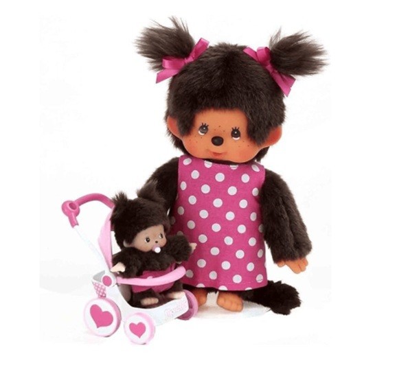 Monchhichi 254934 Stroller Set – Mother and Bebichhichi – New/Sealed