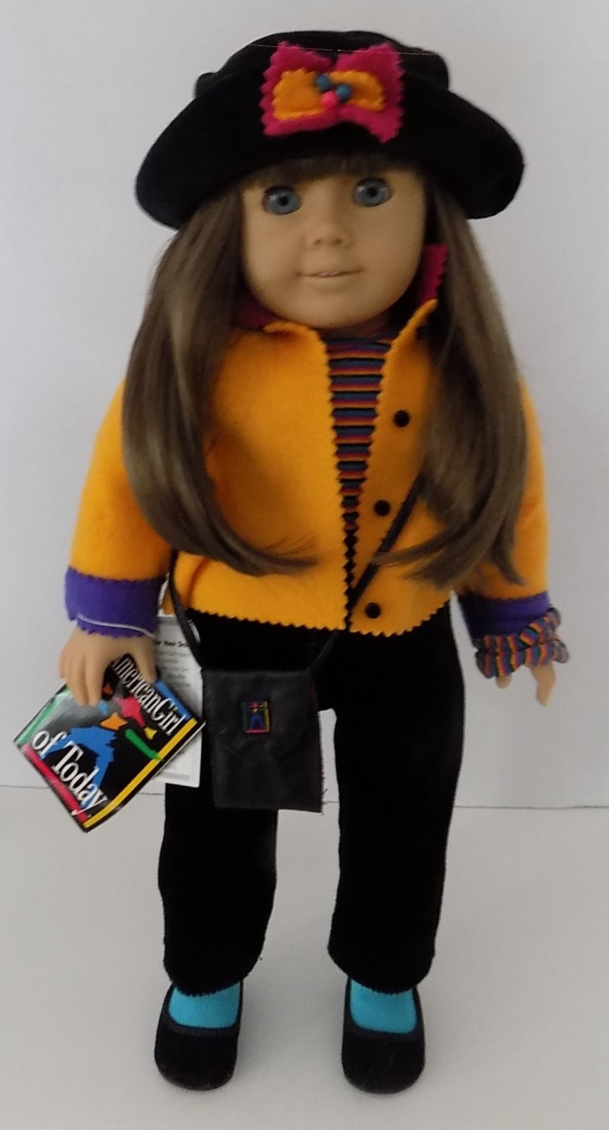 Pre Mattel EARLY GT #7 Pleasant American Girl Today Doll Brown Hair Blue 1st Day