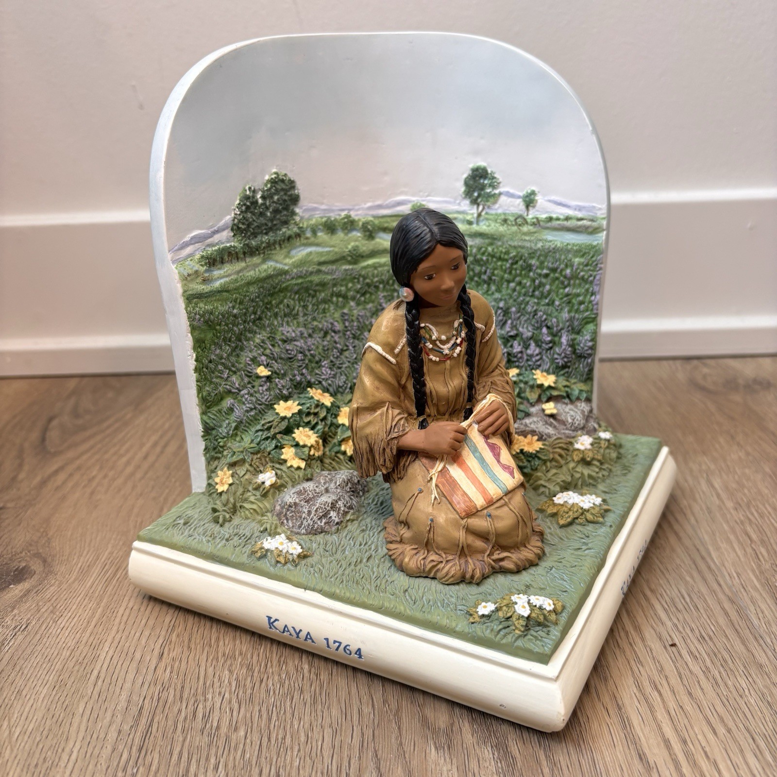 Pleasant Company American Girl Vtg Kaya 1764 Hallmark Handcrafted Book-End
