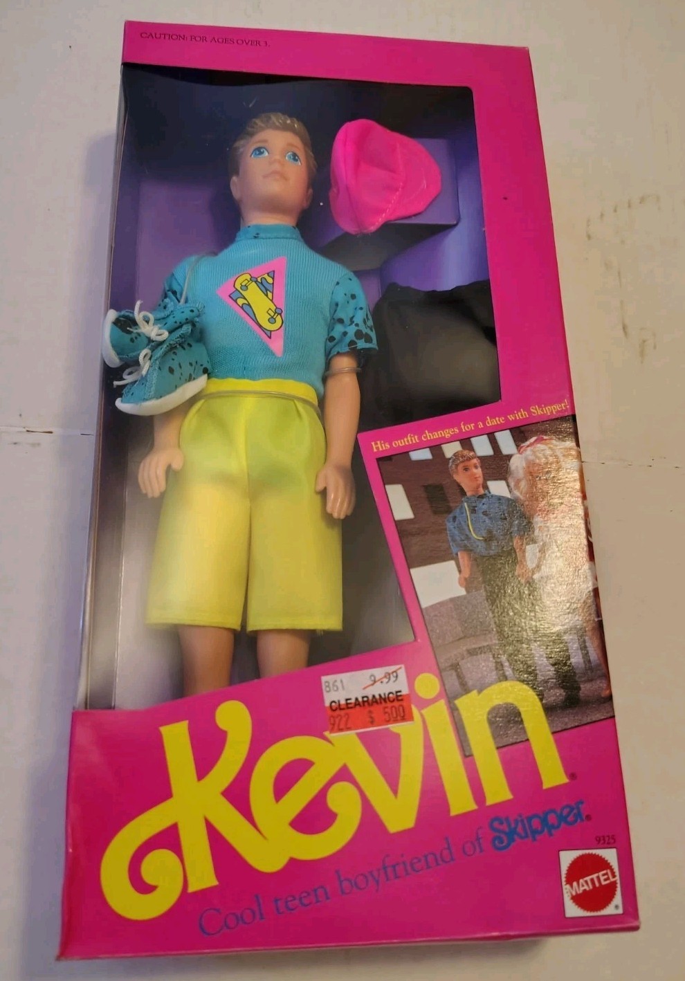 Barbie: Kevin Cool Teen Boyfriend of Skipper Doll (Mattel, 1990) #9325 – NIB