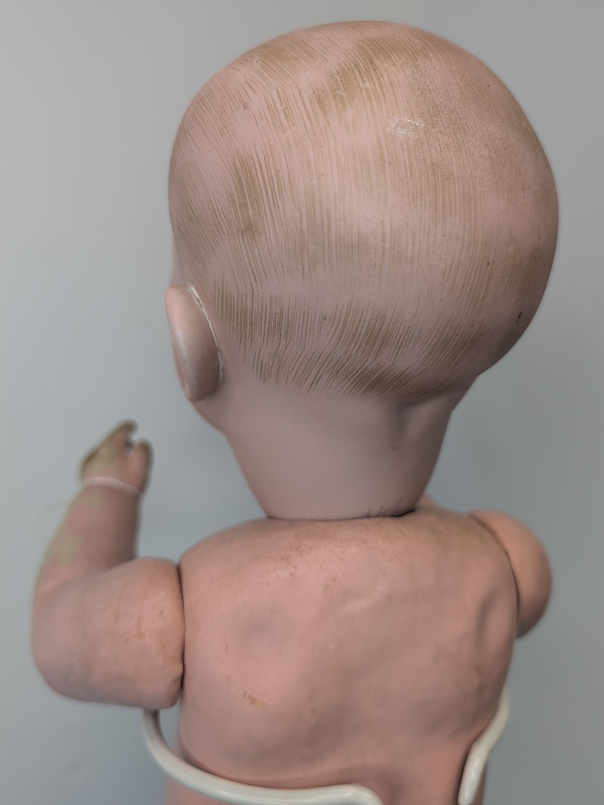 19” Antique Hertel Schwab Bisque Doll Germany 142 11 Open/Closed Mouth Baby #L