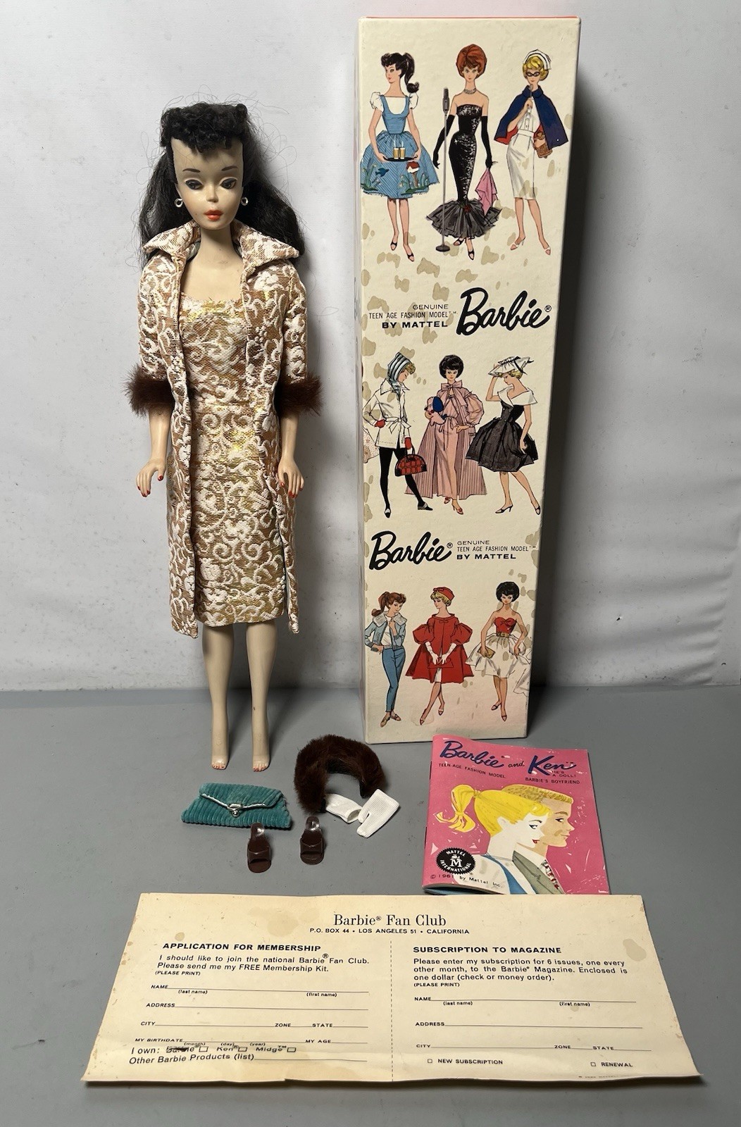 Vintage 1959 Evening Splendor Barbie Doll G8890 G2U