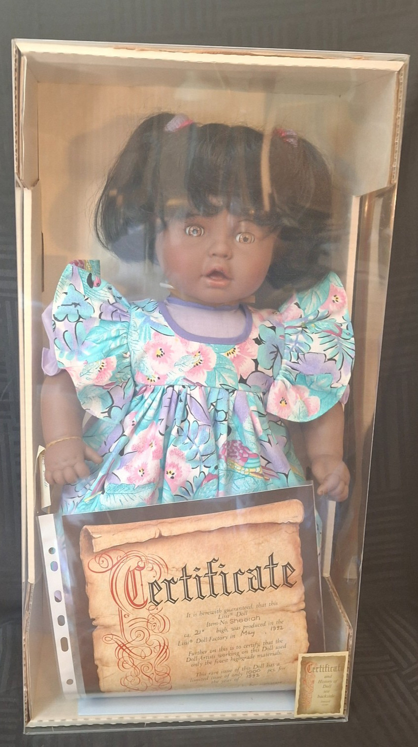 Vintage 1992 Lissi Batz Sheerah Doll 21″ Germany Original Box HSN Paperwork NIB