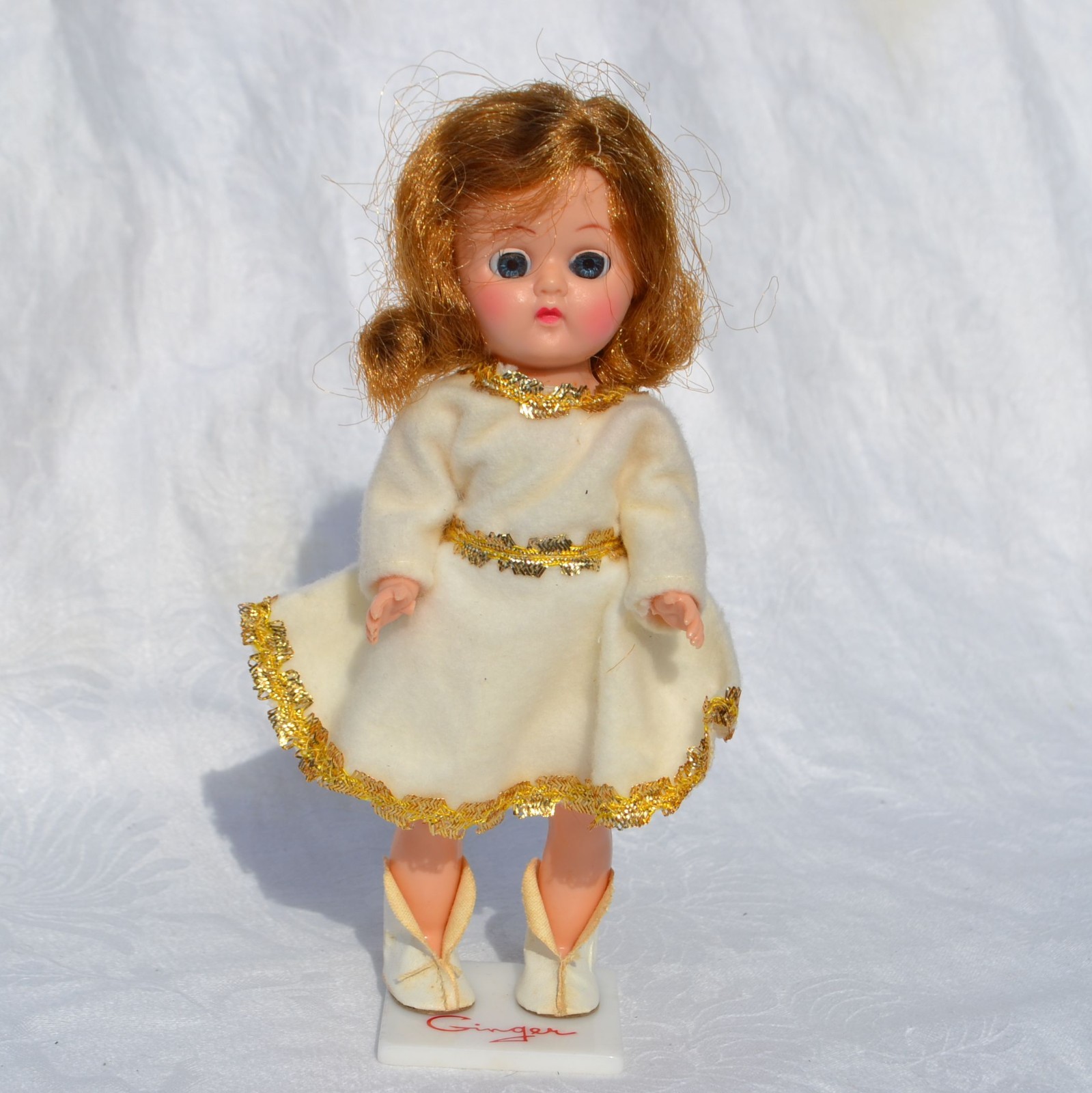 Vintage Hard Plastic Ginger by Cosmopolitan with Clothes and Doll Stand