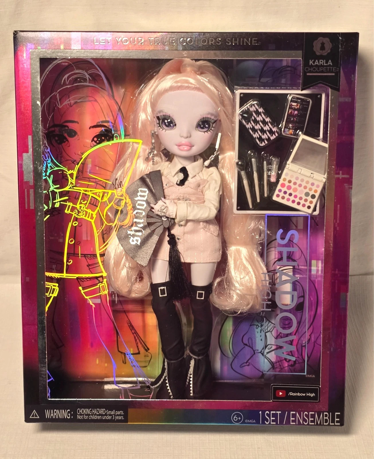 New Rainbow High Shadow High Karla Choupette- Pink Fashion Doll ✈️Ships in 24hr✈