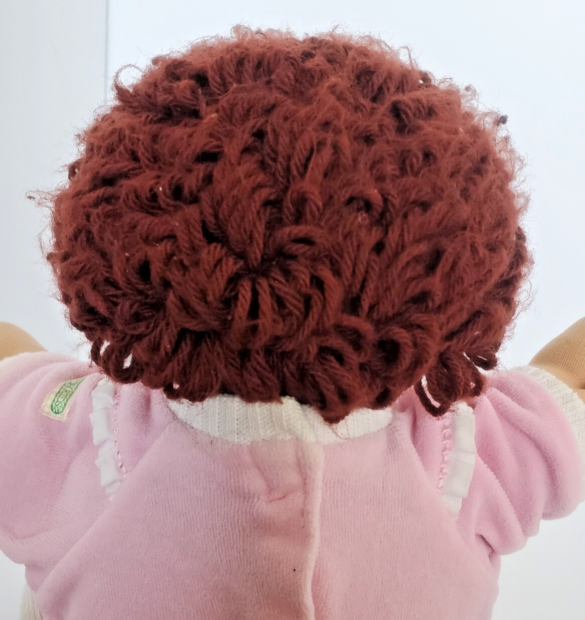 VTG 1984 Cabbage Patch Kids Doll Curly Dark Brown Hair Light Brown Eyes w/Outfit