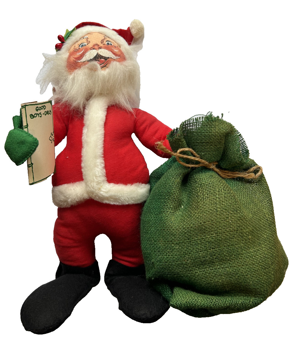 Annalee 17” SANTA with Good Boys and Girls List and Santa’s Sack Rare Vintage
