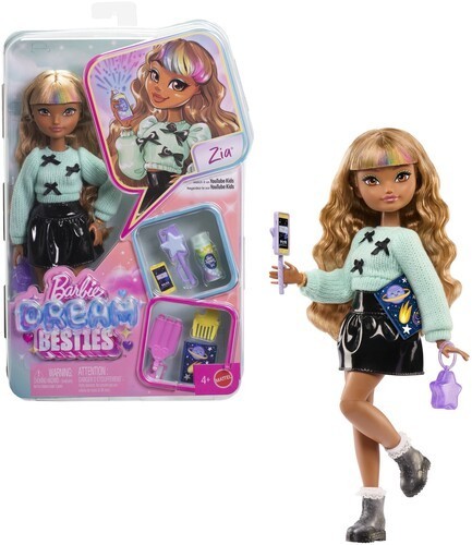 Barbie Dream Besties Zia Fashion Doll with 7 Hair & Moon Themed Accessories