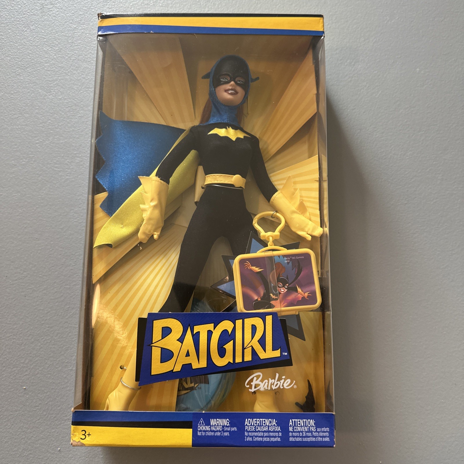 Barbie as Batgirl Doll with Lunchbox Key Chain 2004 DC Comics/Mattel