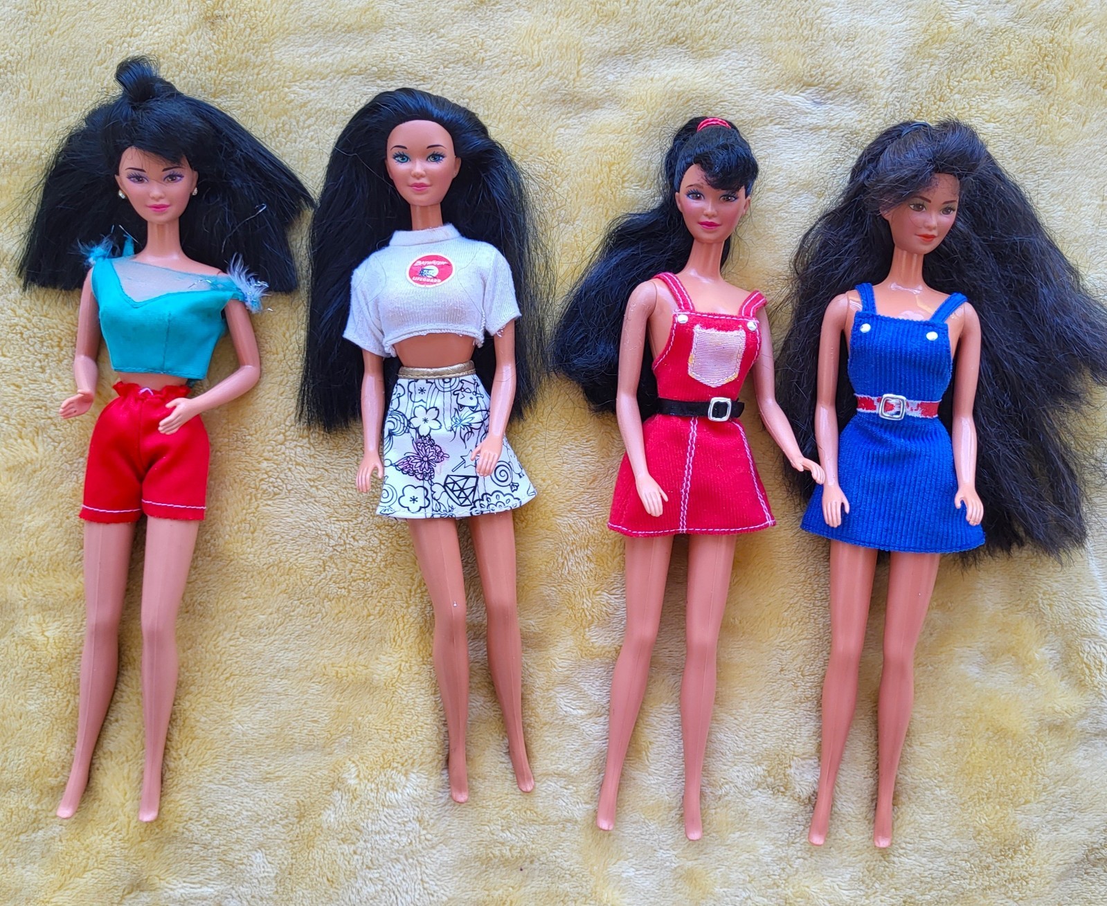 Vintage Asian Barbie doll MIKO Barbie Kira Lea doll lot Mattel black hair