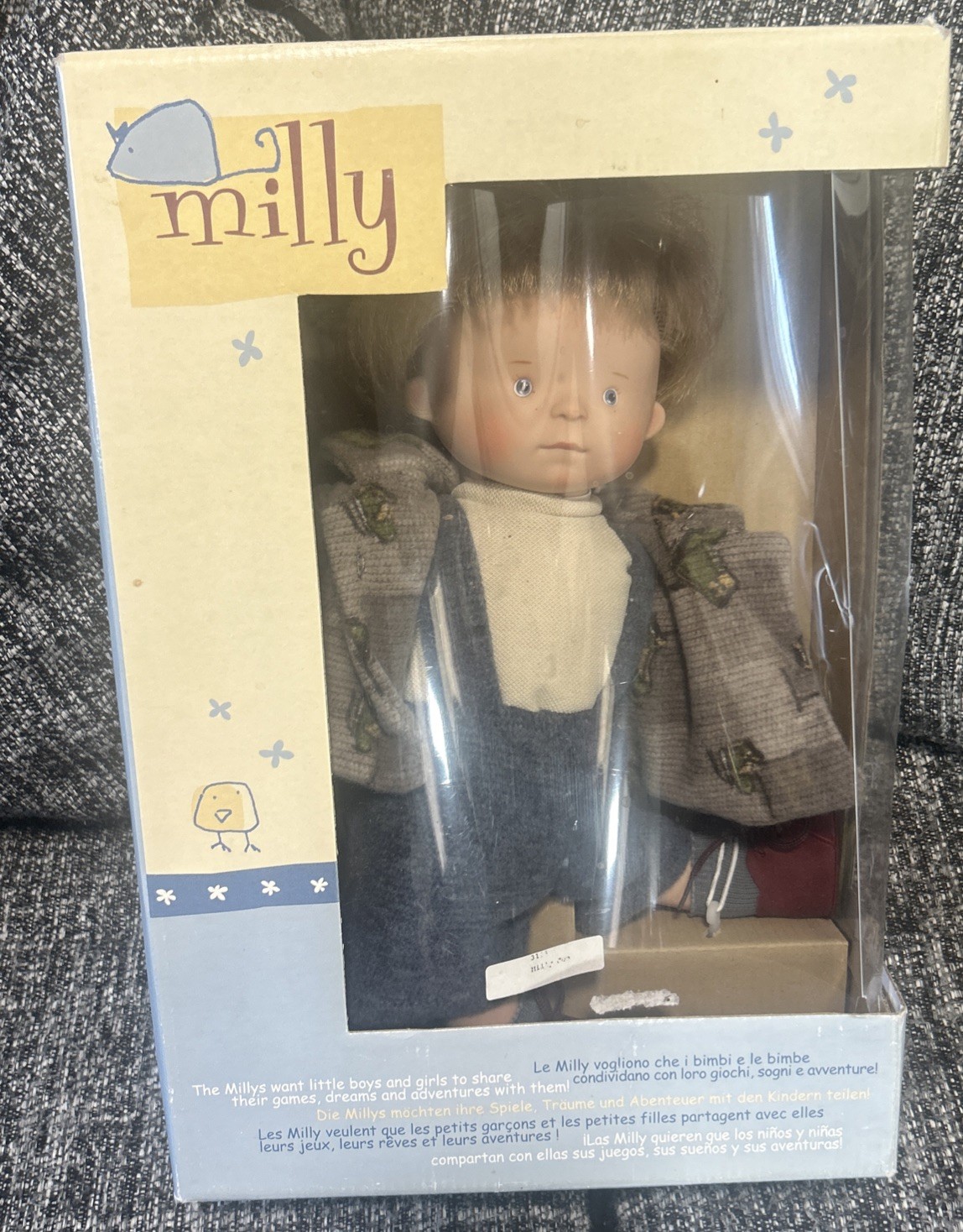 Vintage Milly Joe 14” doll by Marie-Luise Schulz White Balloon NIB Made in Spain