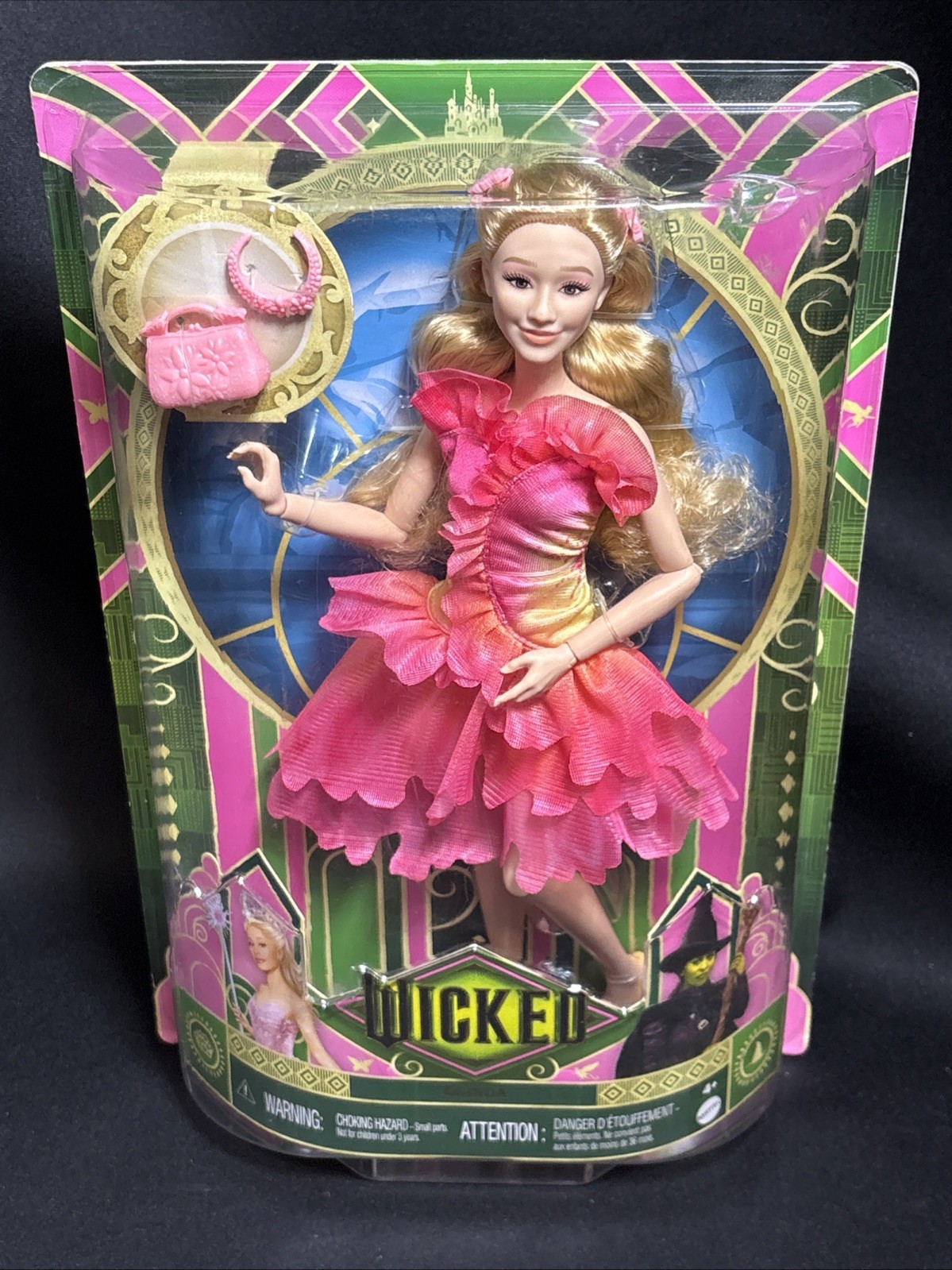 Mattel Wicked Movie Glinda Barbie Doll URL MISPRINT wicked.com