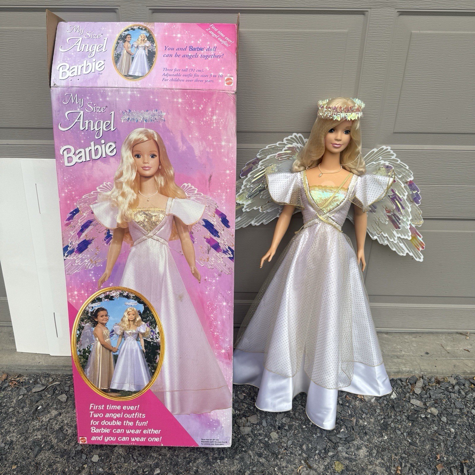 My Size Angel Barbie 1998 36 in Doll Mattel 20493 w/Original Box