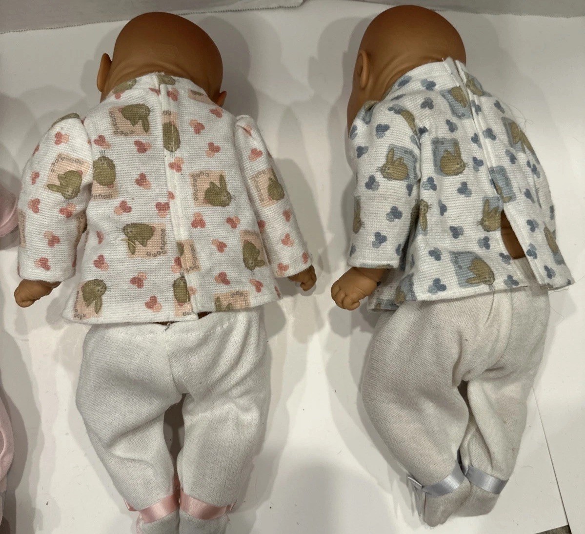 2 Jessmar Anatomically Correct Baby Dolls W/Outfits Pacifiers Lot Boy & Girl Lot
