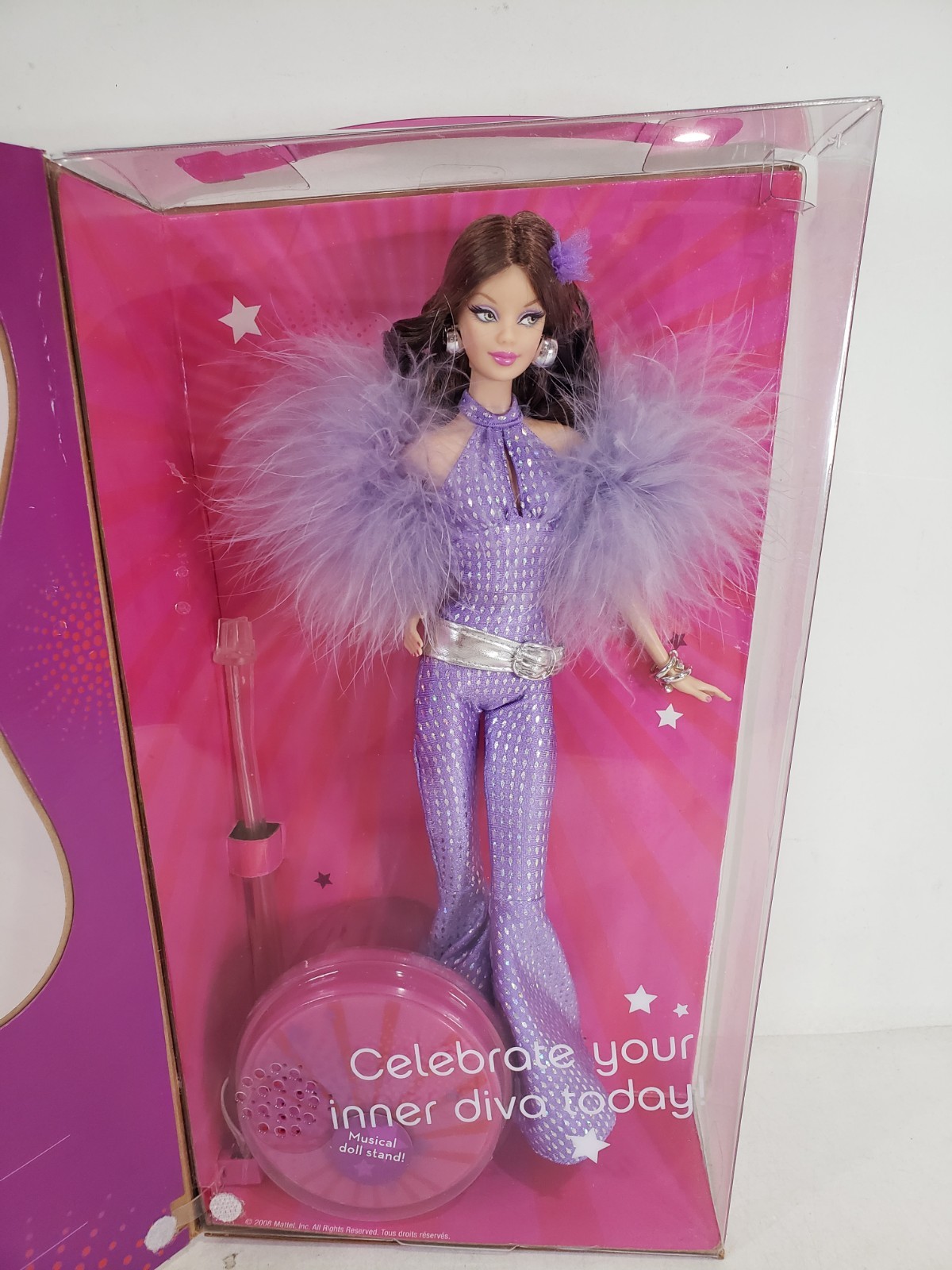 CELEBRATE DISCO DOLL BRUNETTE BARBIE DOLL 2008 MATTEL N2441 NRFB