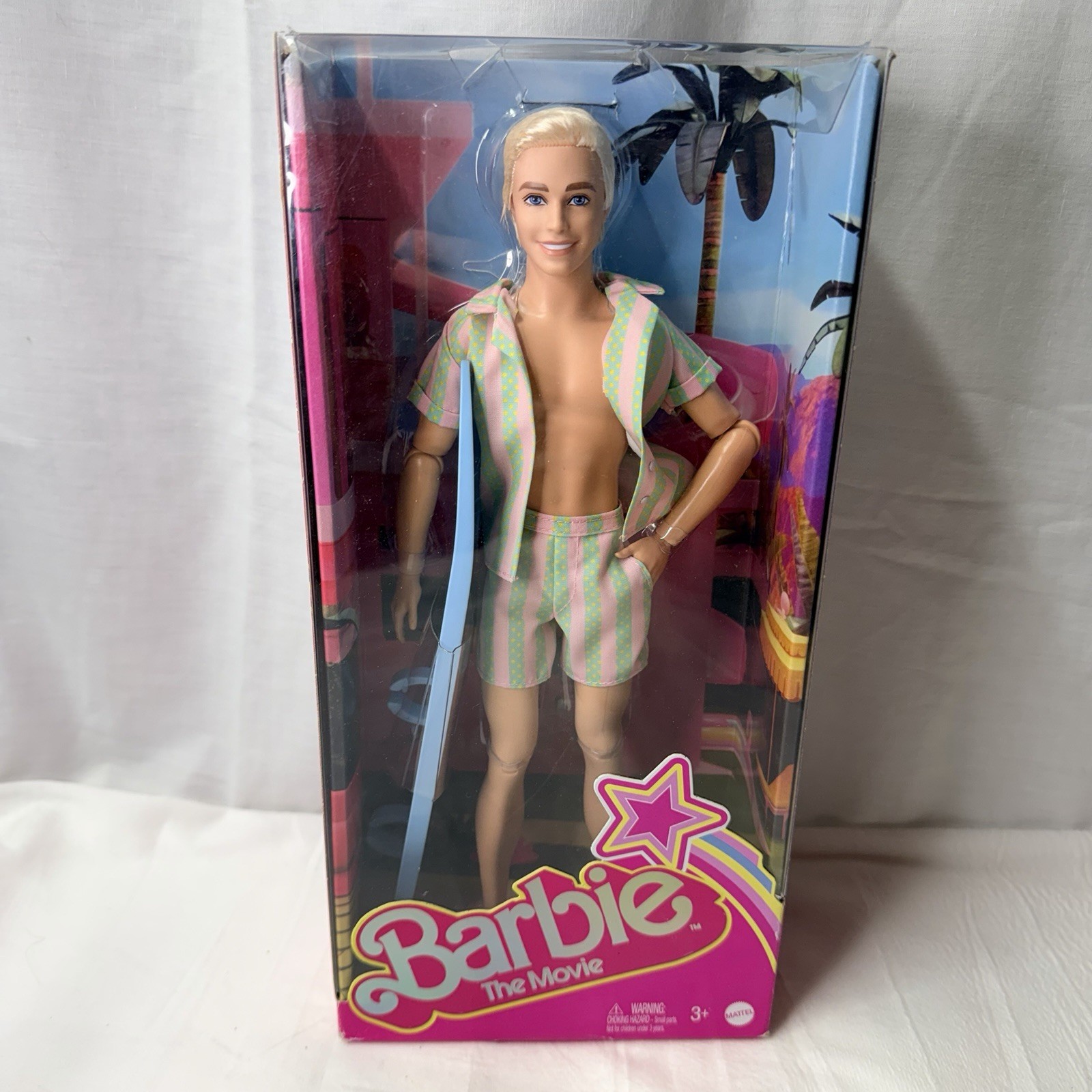 Barbie The Movie Perfect Day Ken (Ryan Gosling) Doll 2024 Beach Surf Board