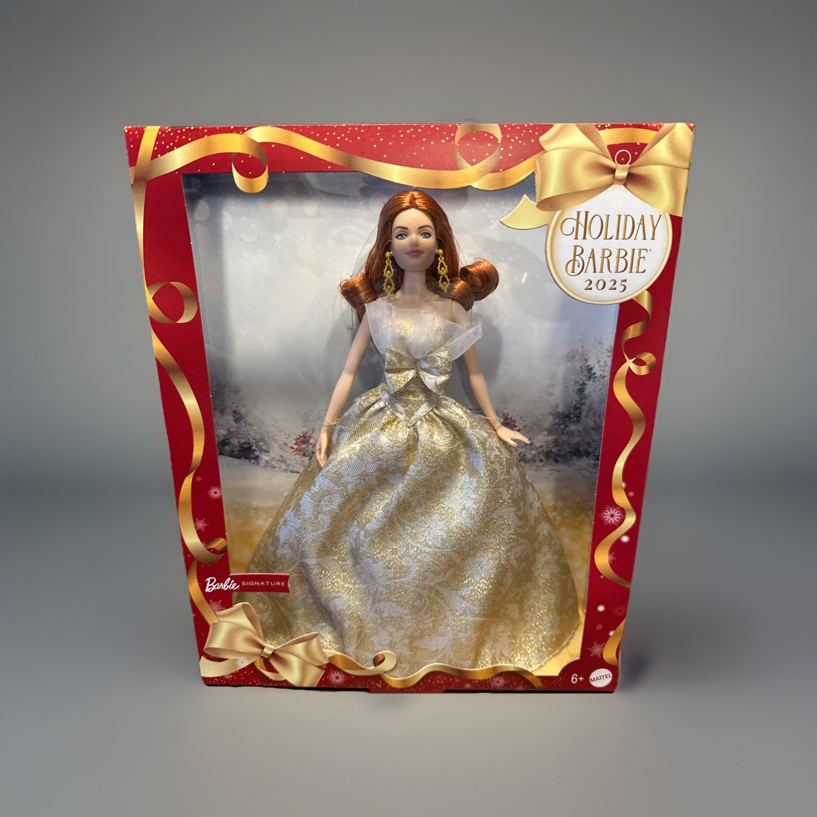 Holiday Barbie 2025 Red Hair Fashion Doll Seasonal Collector, JBJ04