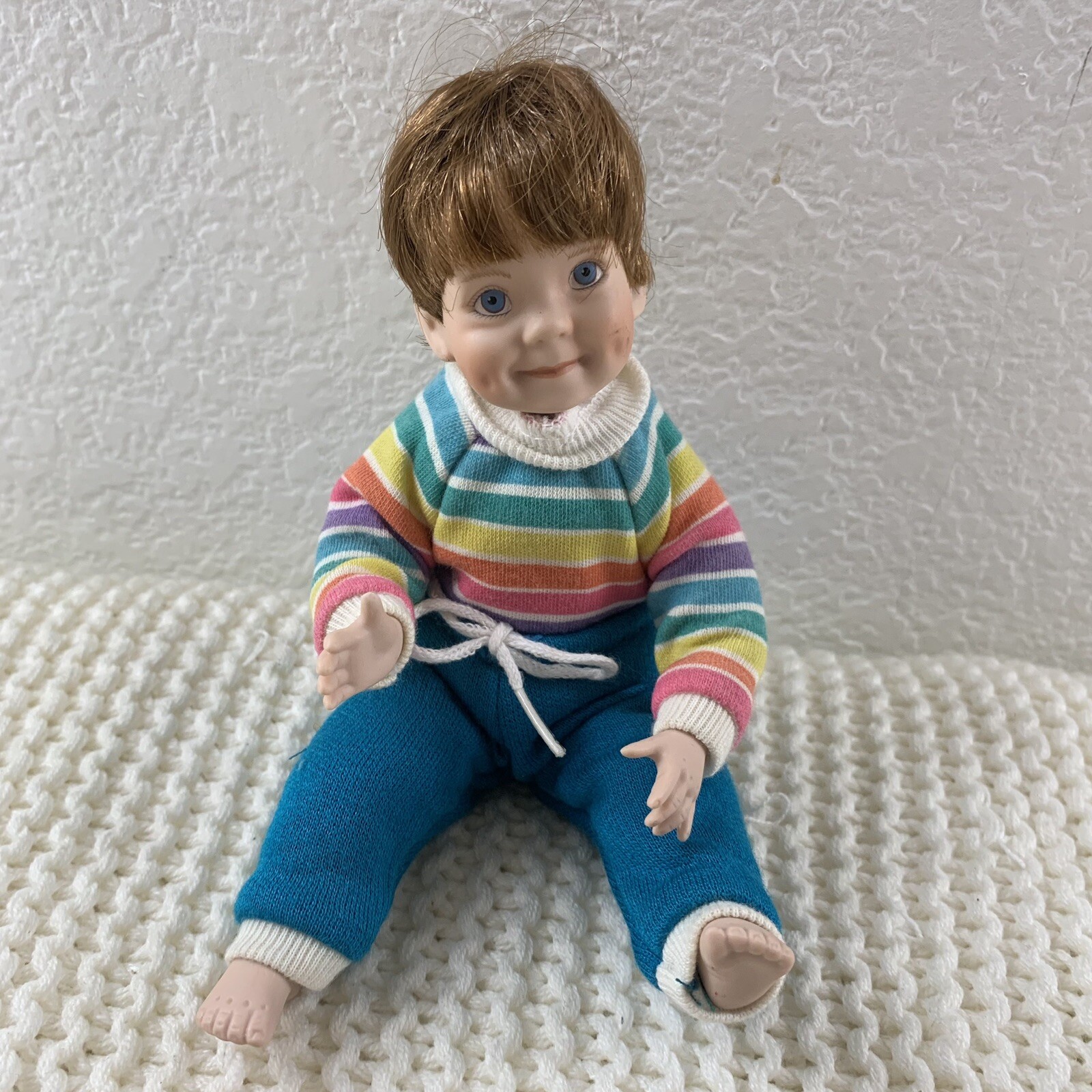 Danbury Mint Hutchins ‘Christopher’ Porcelain Hand Painted Blue Glass Eyes 1992