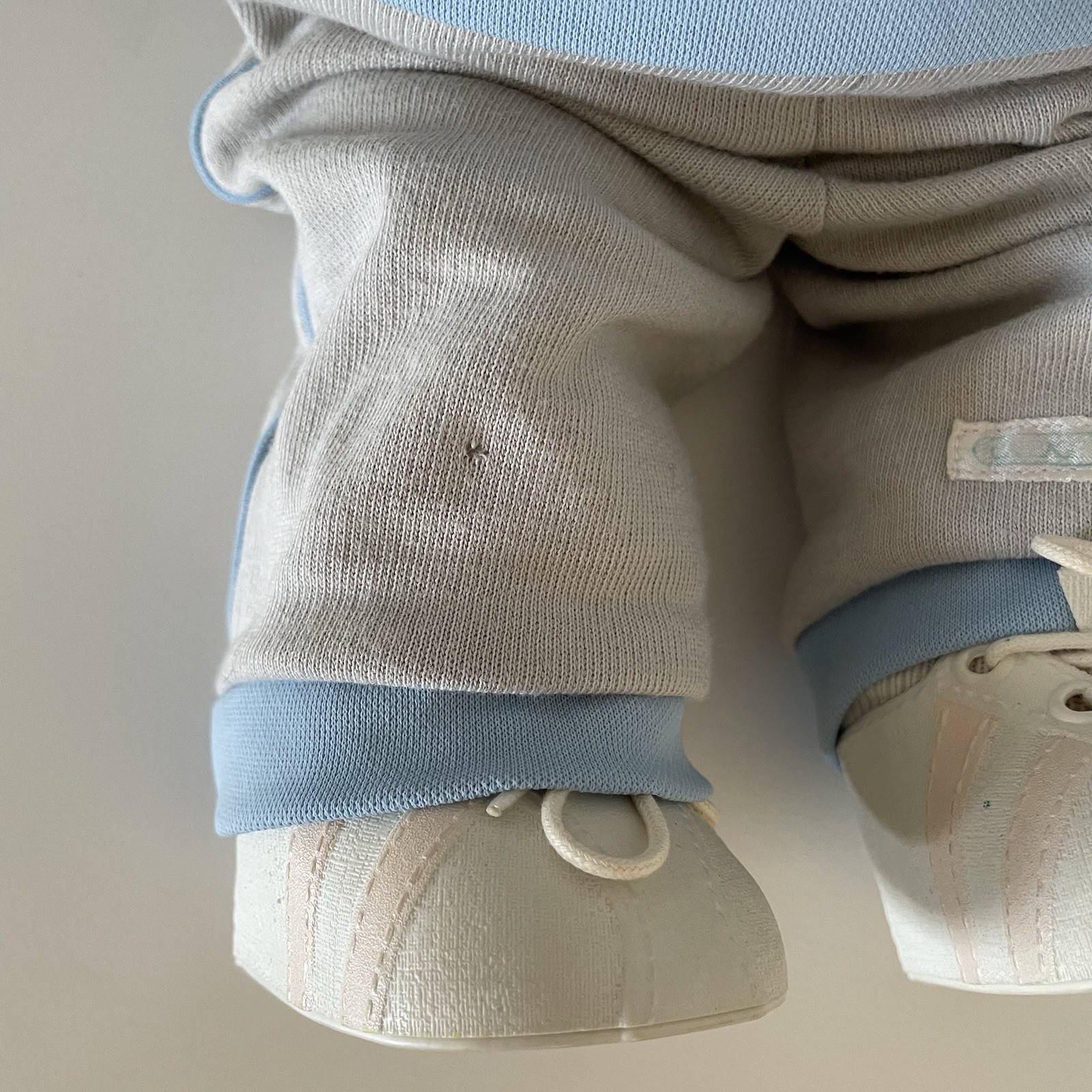 Cabbage Patch Kids Doll Gray Sweats Suit Cat Brown Hair Eyes Mold 2 Vintage 1984