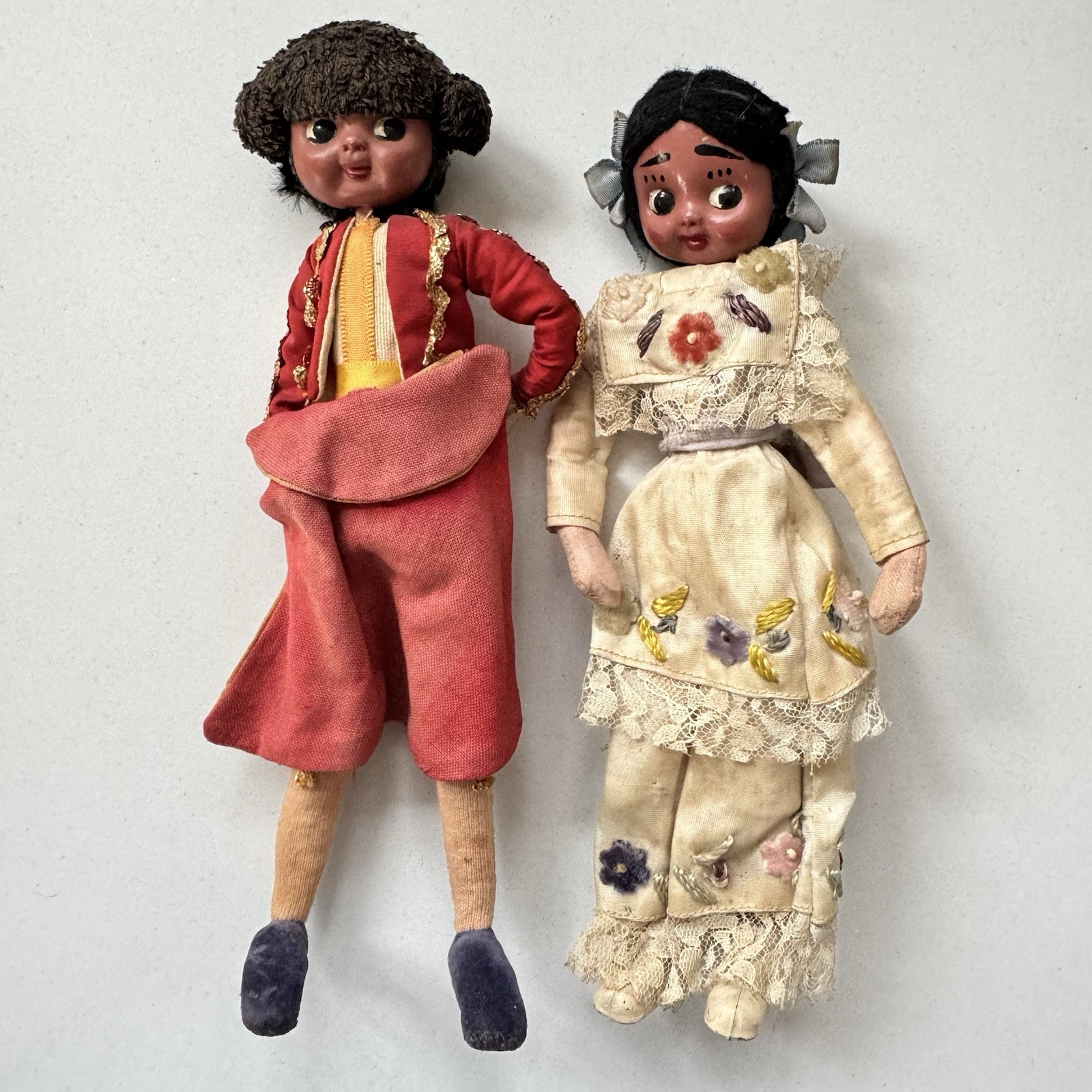 Spanish Costume Dolls Matador & Senorita Souvenir Vintage