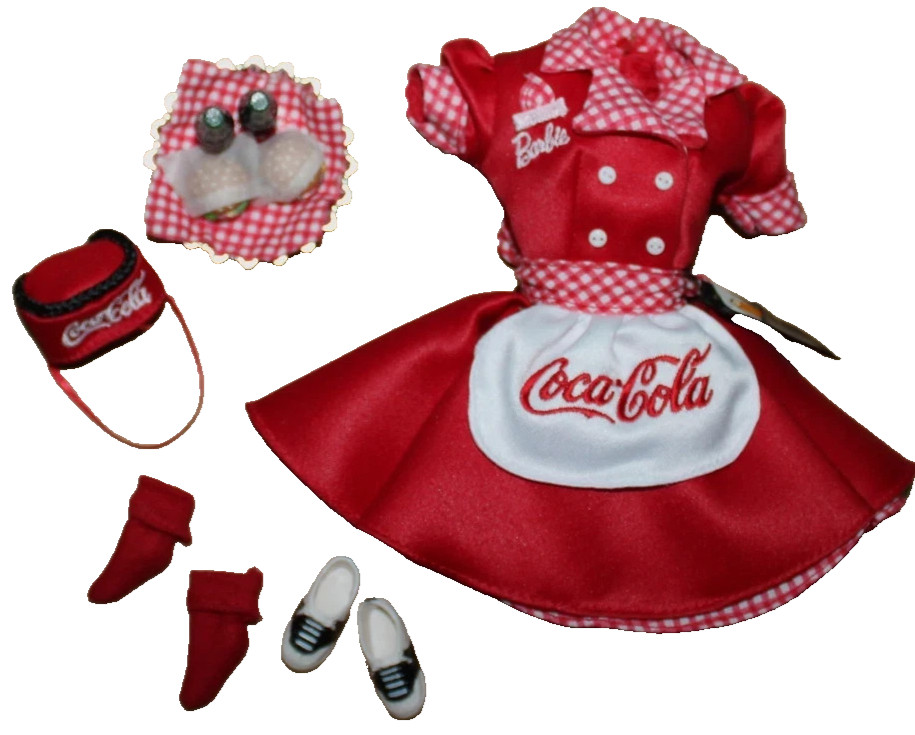 BARBIE 1998 Coca-Cola 50’s CAR HOP Waitress Fashion #22831 Collectors Ed