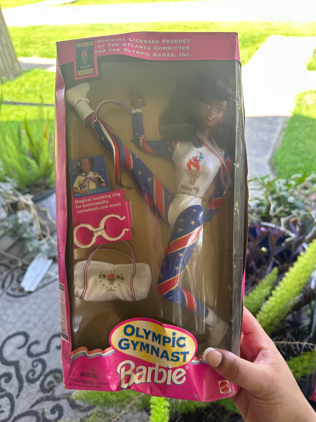 Olympic Gymnast Barbie 1996 African American (DAMAGED BOX)