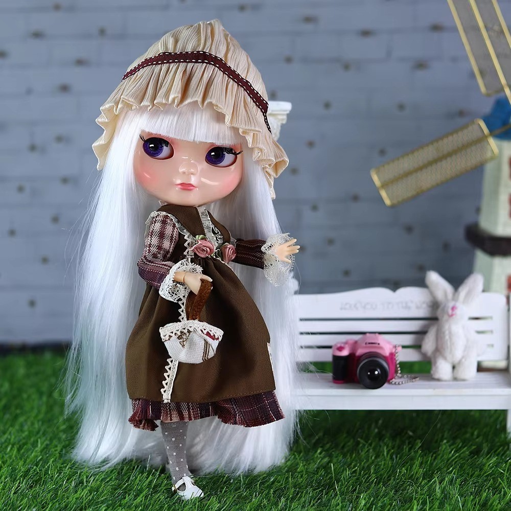 Custom-base Blythe Nude Doll from Factory 1/6 BJD 12” Joint Body Various Hair