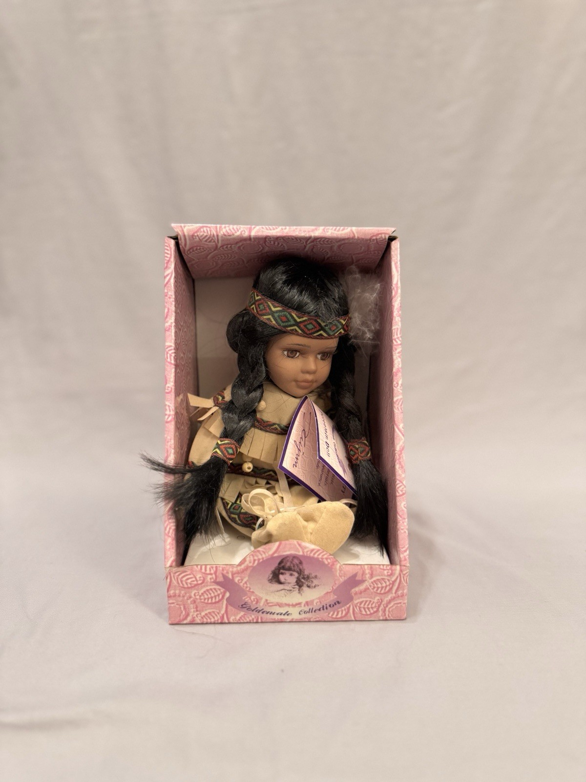 Goldenvale Collection – Malisa Porcelain Indian Doll #120265 NIB Vintage