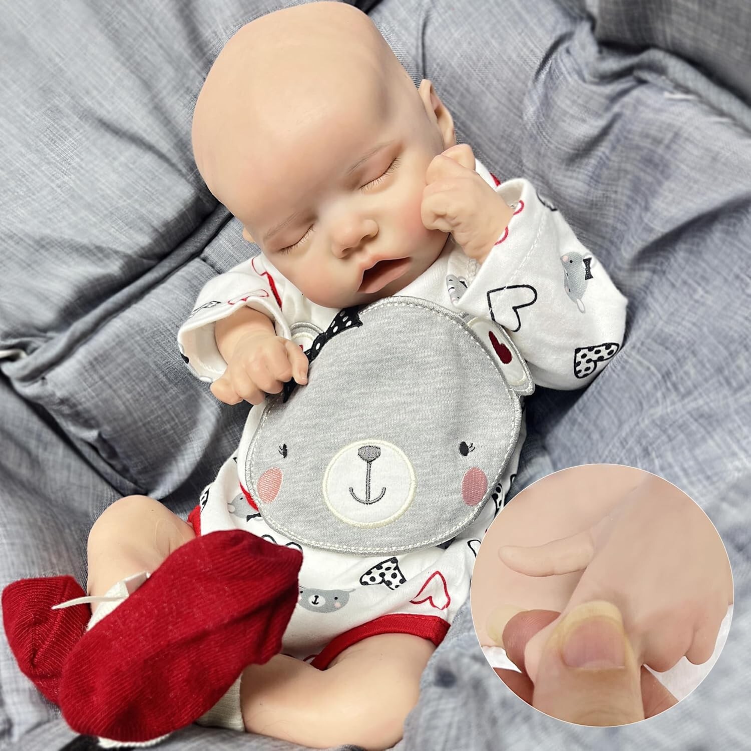 17.71” solid silicone doll silicone reborn doll silicone girl doll toys gifts