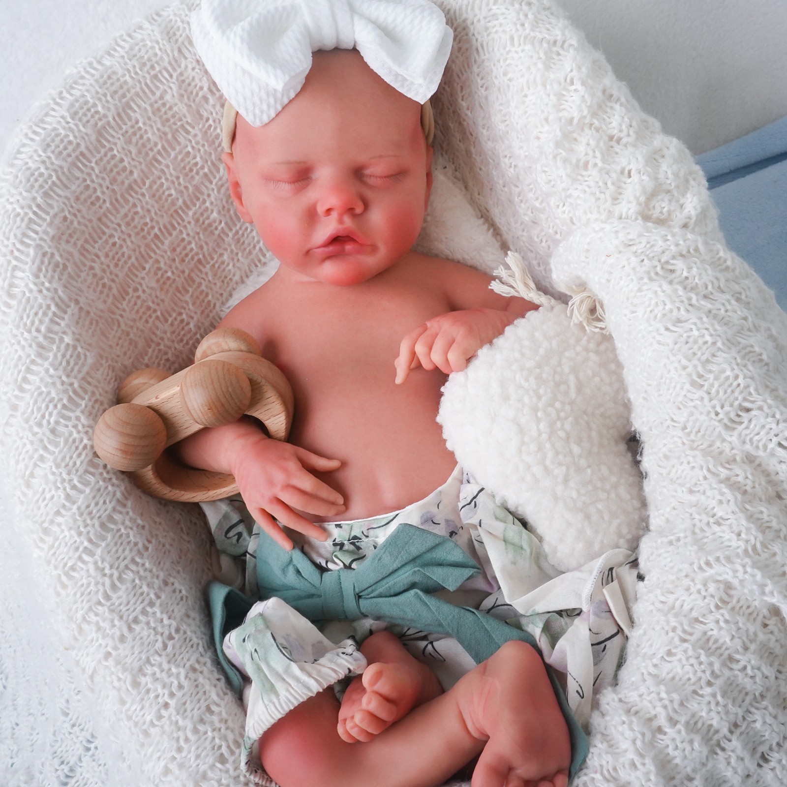46cm silicone doll silicone reborn doll handmade whshable toys gifts crafts