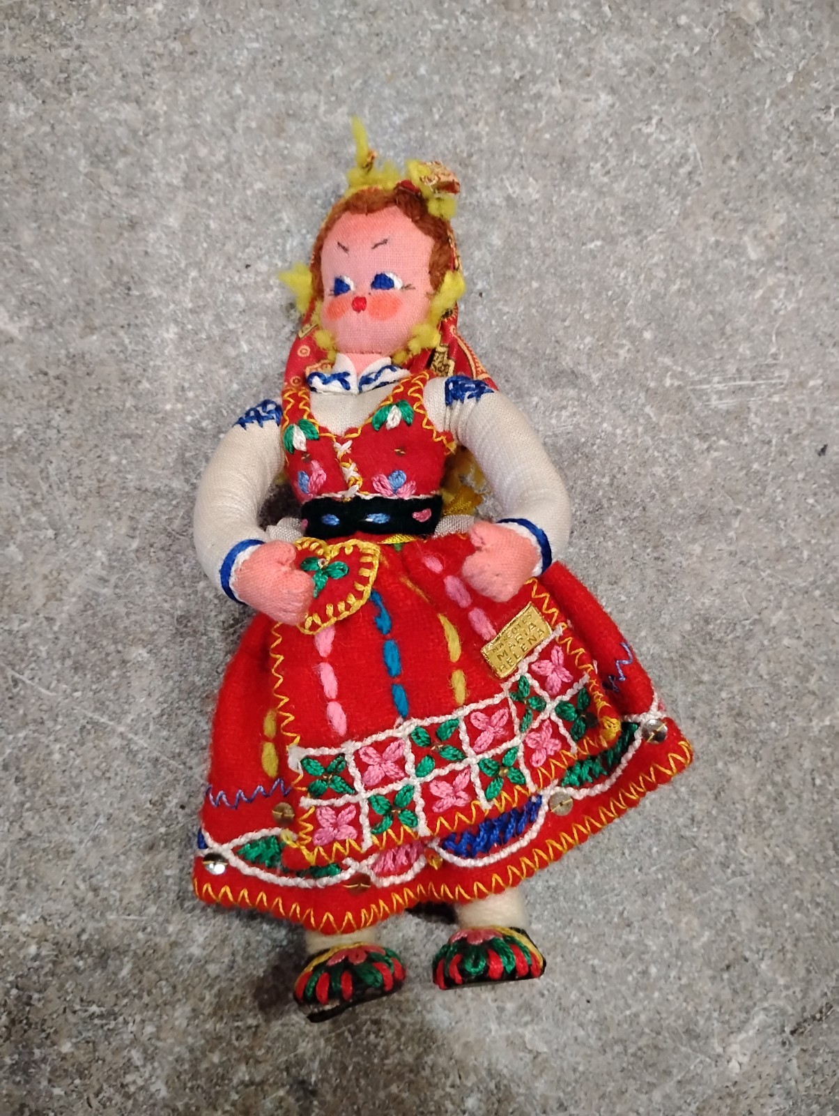 Maria Helena Doll, Made in Portugal, 7″ Tall Very Ornate, with Necklace