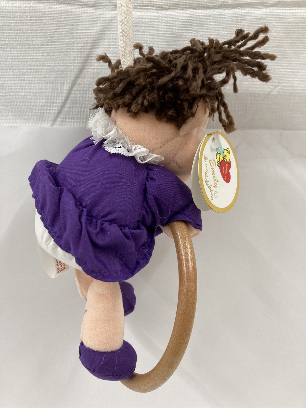 Emily Collectables Original Soft Plush 8” Doll Towel Hanger With Tags #9410