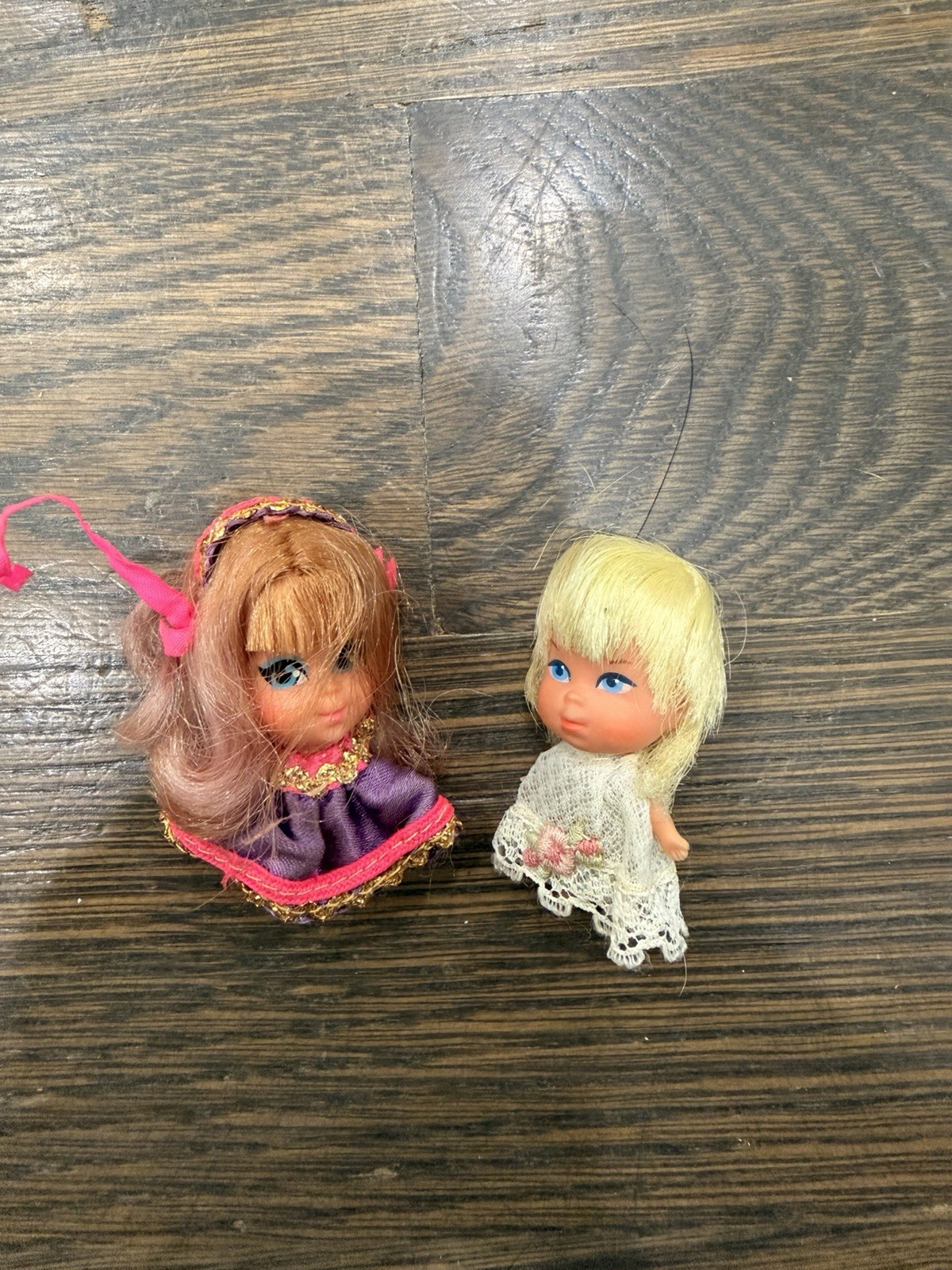Vintage Miniature Mattel Dolls Lot of 2 – 1960s Japan Made Dolls with Clothing