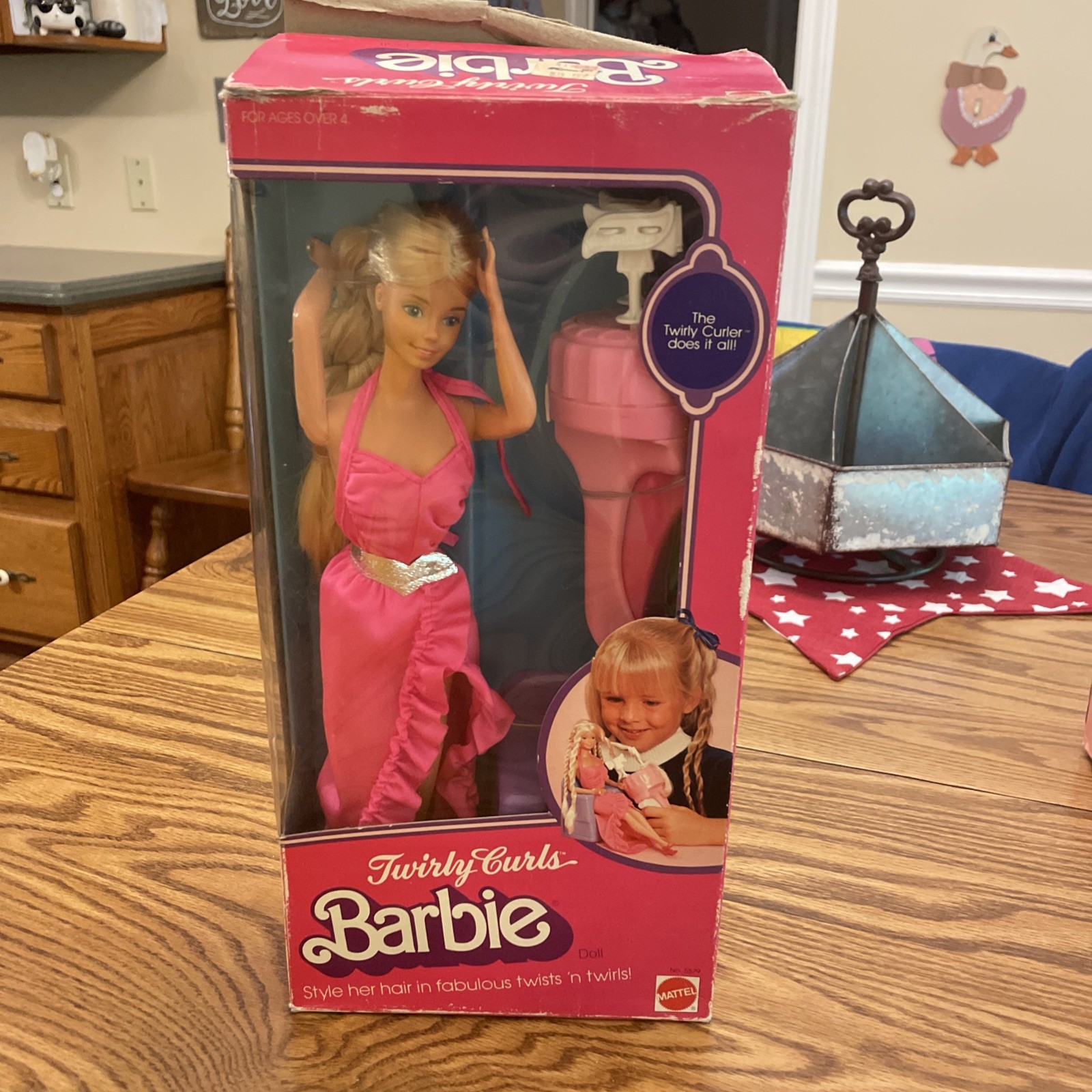 1982 Barbie Twirly Curls Barbie Doll in Box! Mattel. Open Box! No. 5579