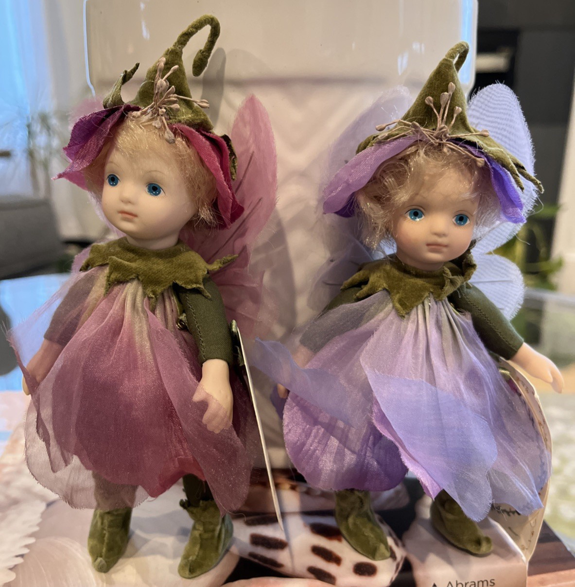 Vintage Fairyland Fantasies Collectible Porcelain Patsy & Ree Ree Fairies Dolls