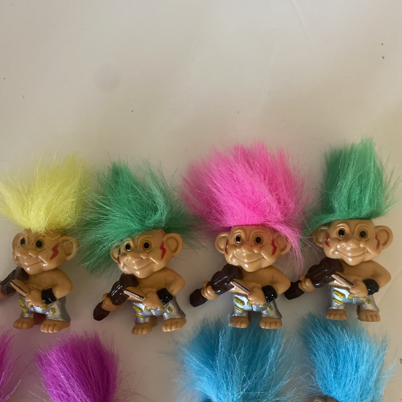 Vintage Russ Mini Trolls Bundle X 11 Trolls 1990s music Multicoloured Hair VGC