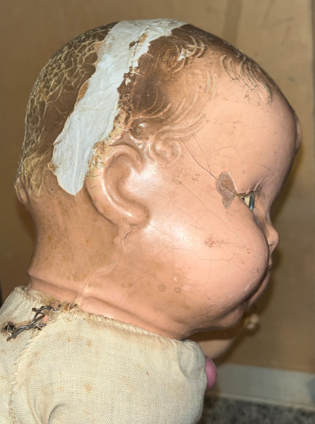 Vintage 19-inch Composition & Cloth Baby Doll