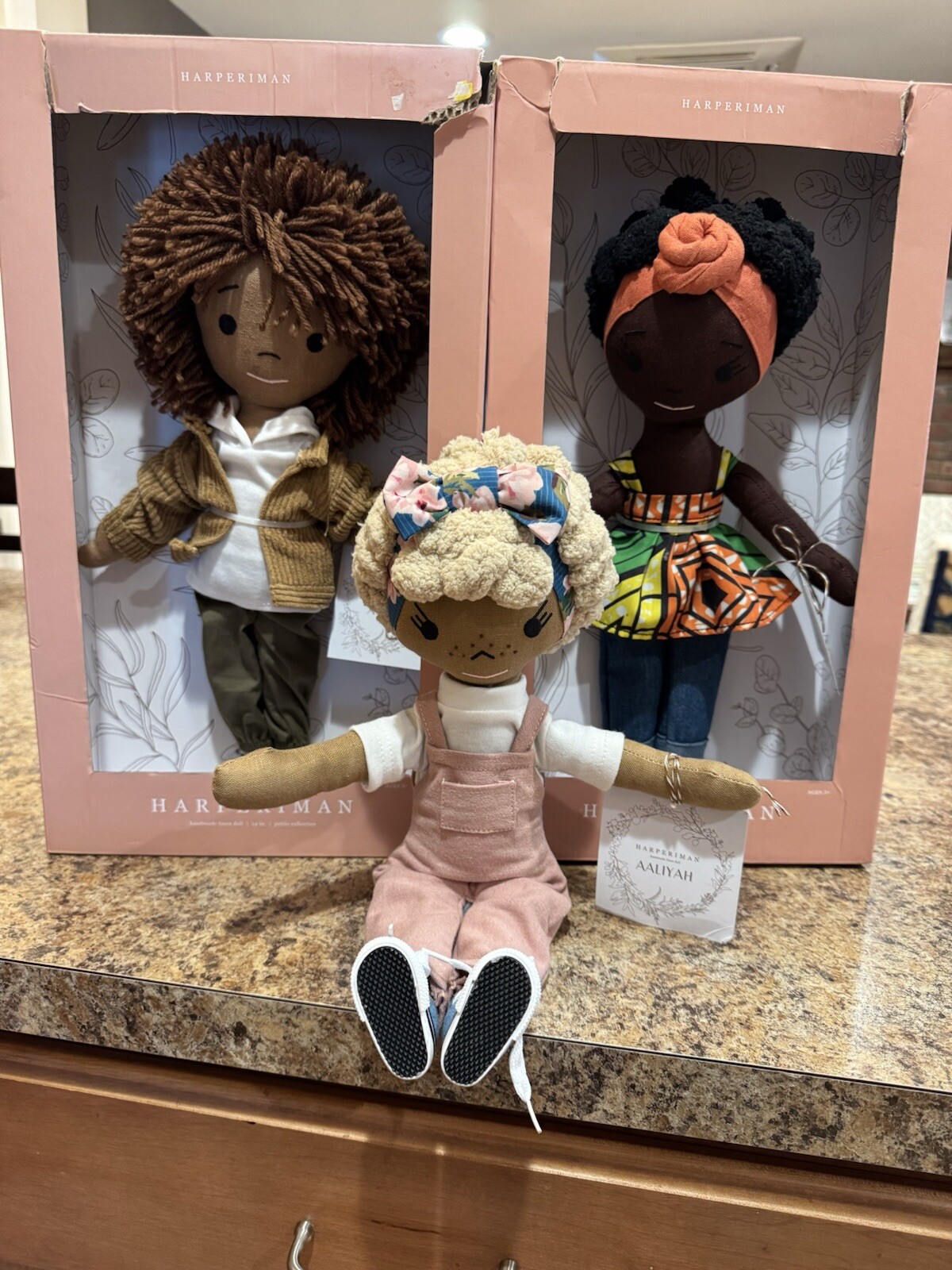 HarperIman Handmade Linen Doll Petite Collection: Set-3 Collection, Aaliyah 14”
