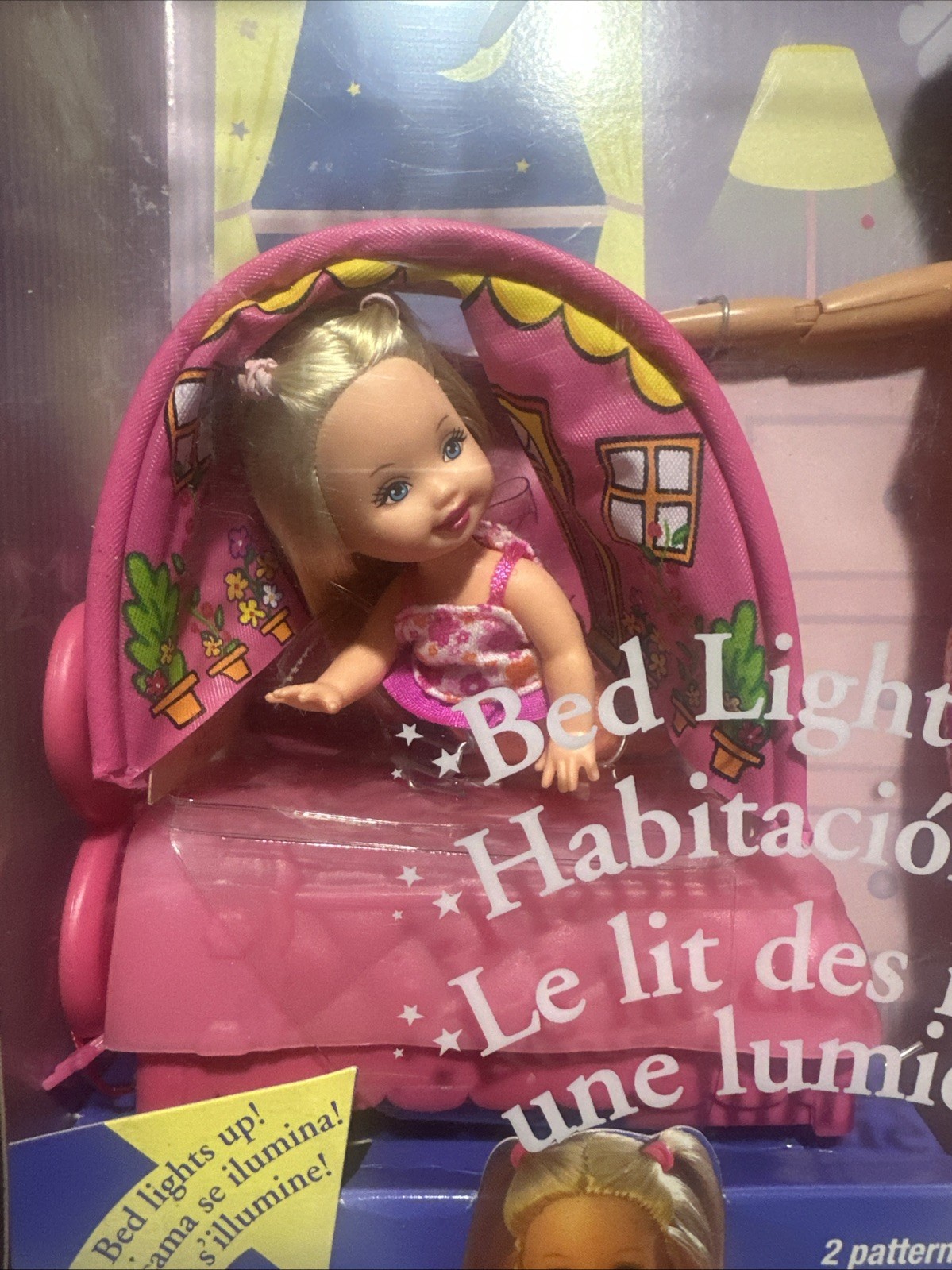 #203 Barbie and Kelly Bed Light Magic Doll Playset 2003 Mattel B2248 NRFB