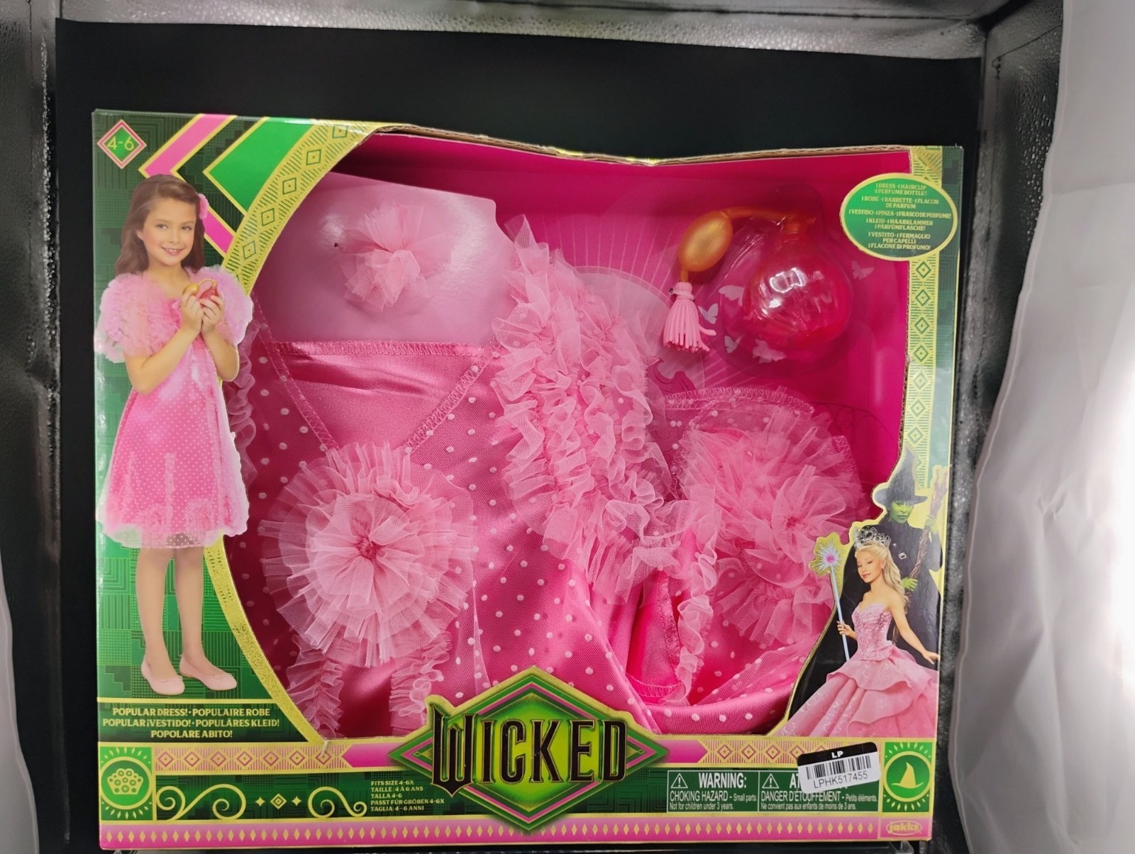 Wicked Glinda Deluxe Dress & Accessories Set For Ages 4-6