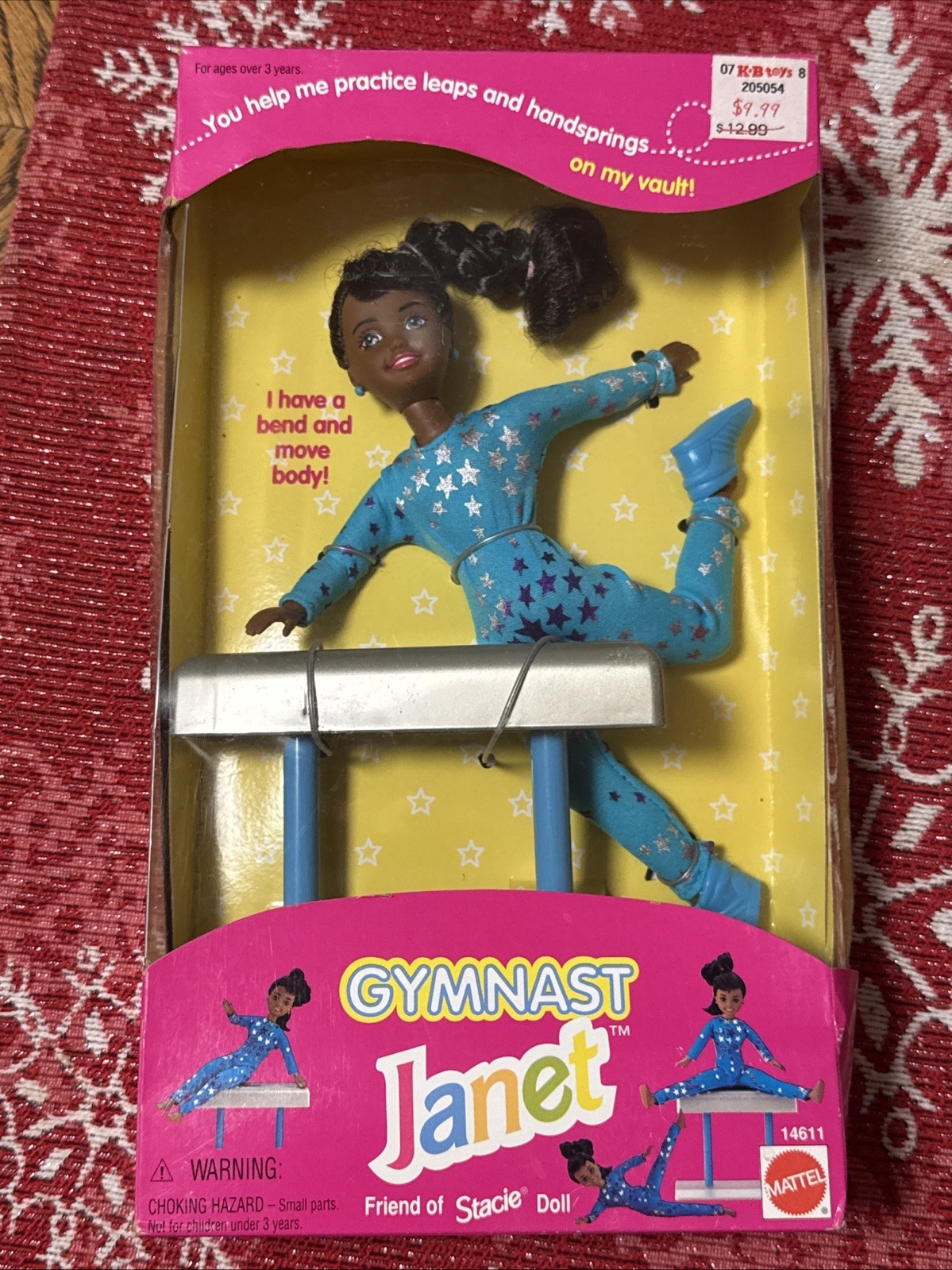 Vintage Barbie ~ Gymnast Janet ~ Stacie Friend doll Mattel 14612 NRFB (A29)